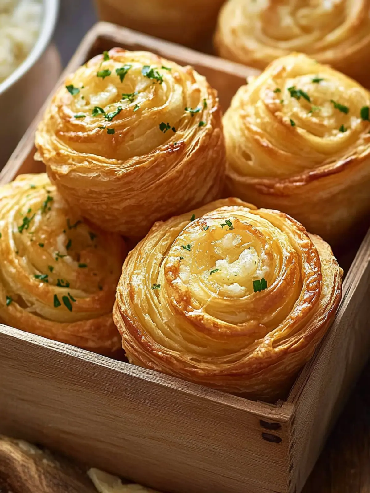 Cheesy Garlic Cruffin