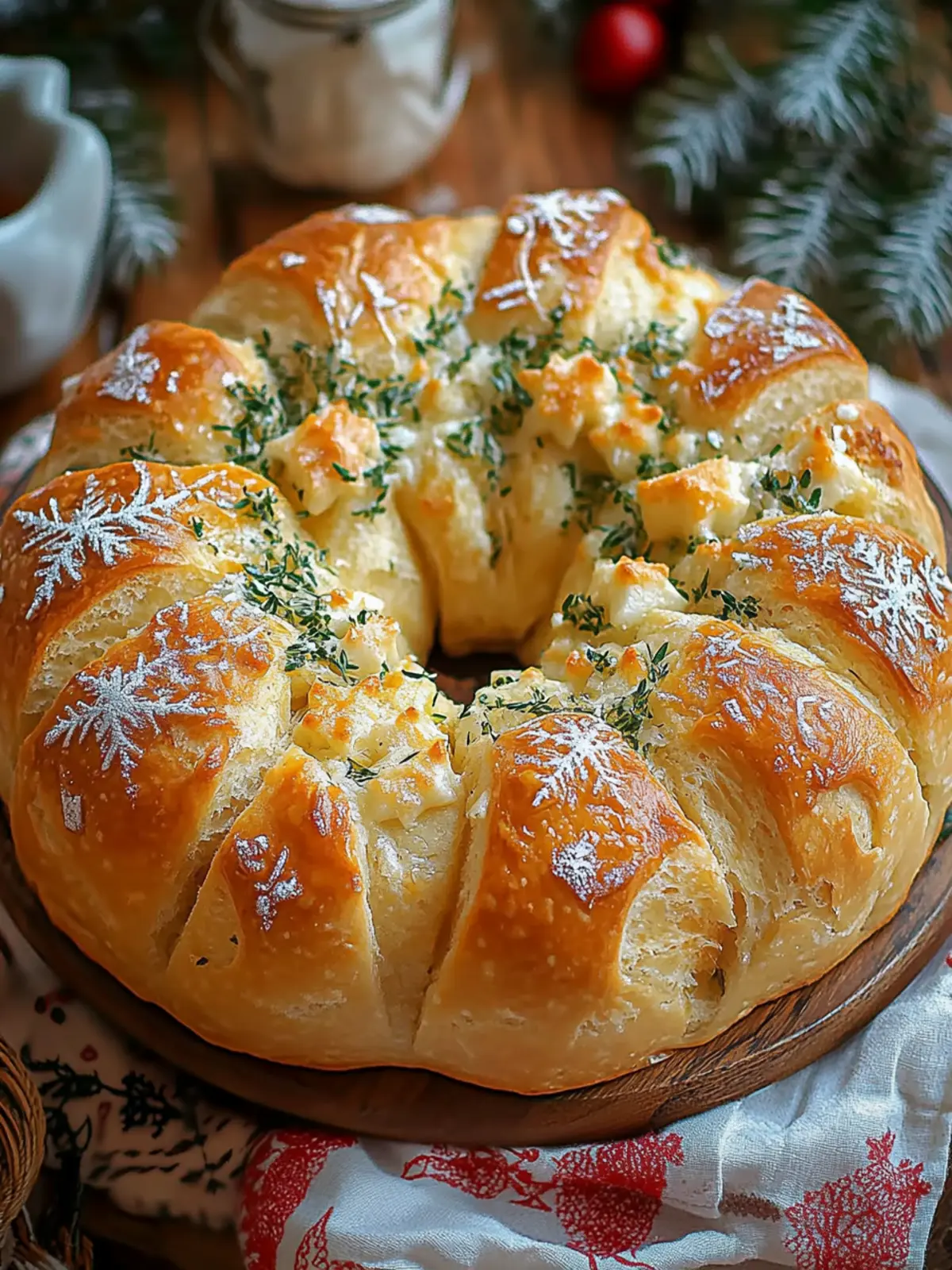 Craft Irresistible Snowflake Cheese Bread for Cheesy Joy 3 Snowflake Cheese Bread