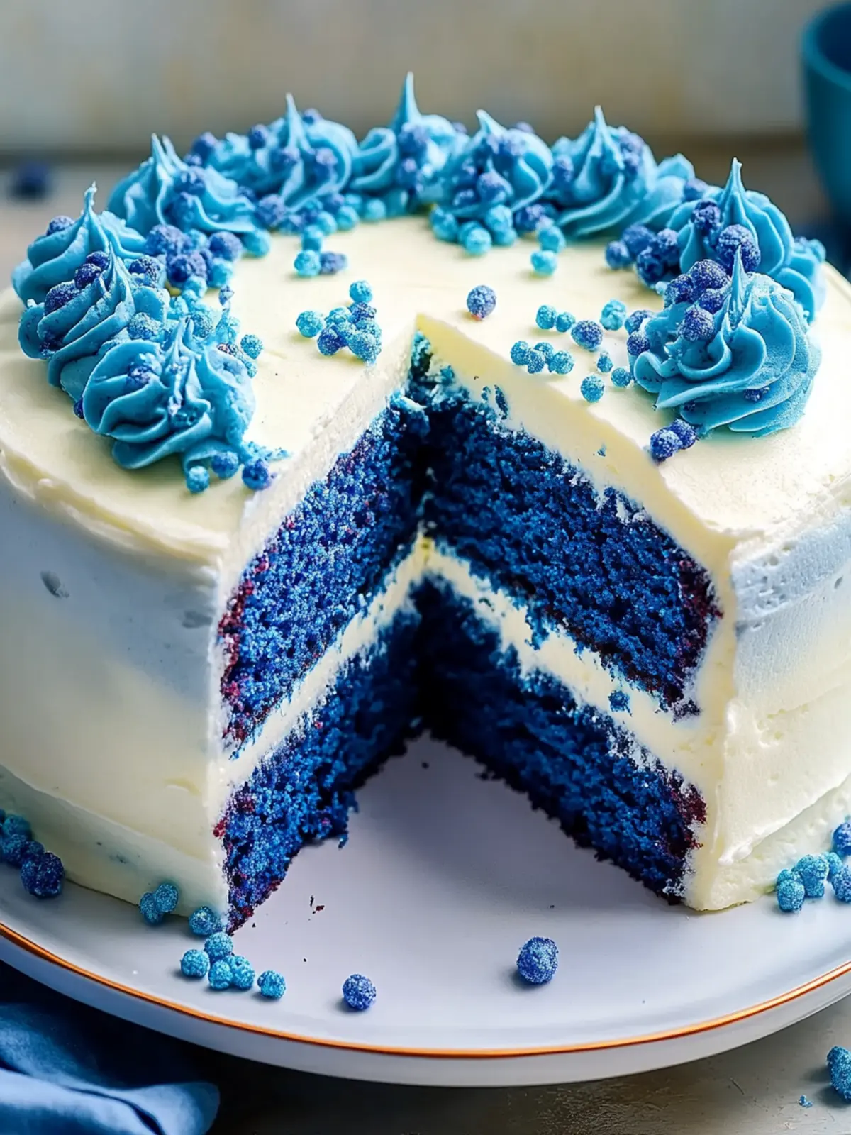 Decadent Divine Blue Velvet Cake with Creamy Frosting Bliss 2 Divine Blue Velvet Cake