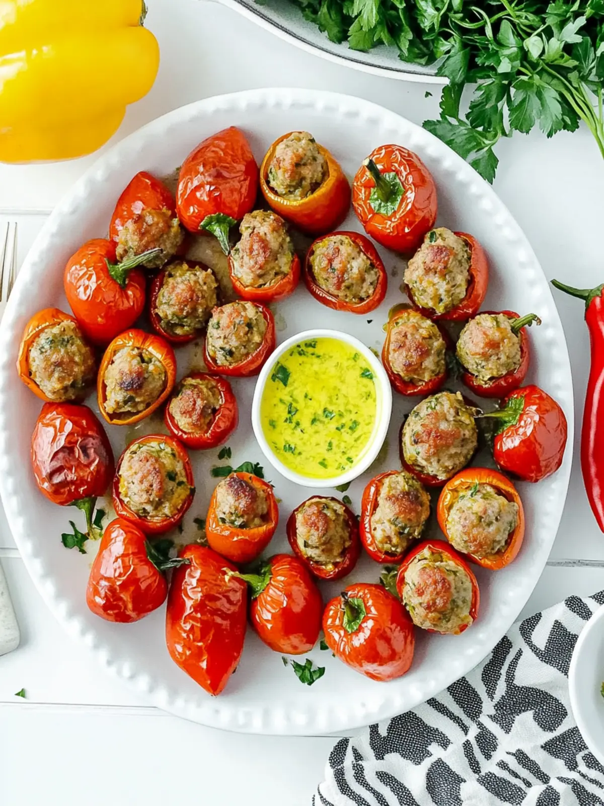Savor the Flavor: Easy Sausage Stuffed Cherry Peppers 3 Sausage Stuffed Cherry Peppers