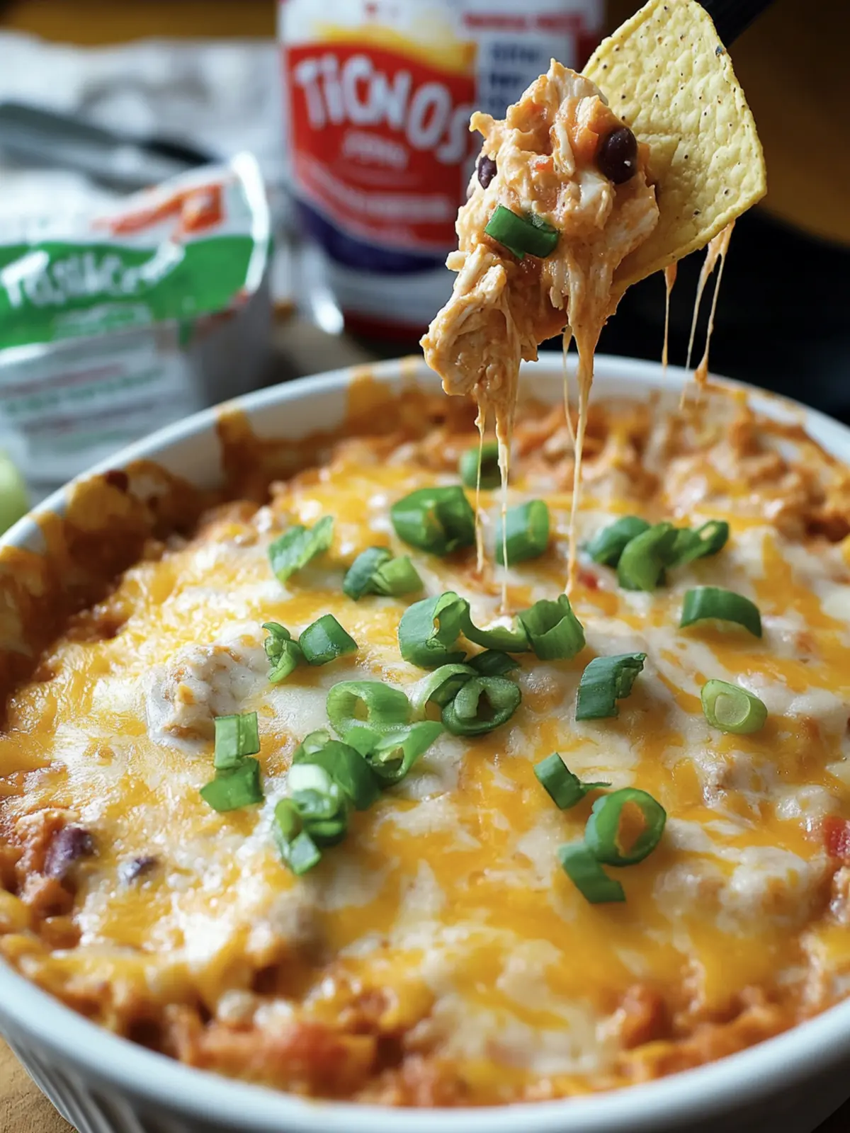 Ultimate Tostitos Cheesy Chicken Taco Dip That Dips into Flavor 4 Tostitos Cheesy Chicken Taco Dip