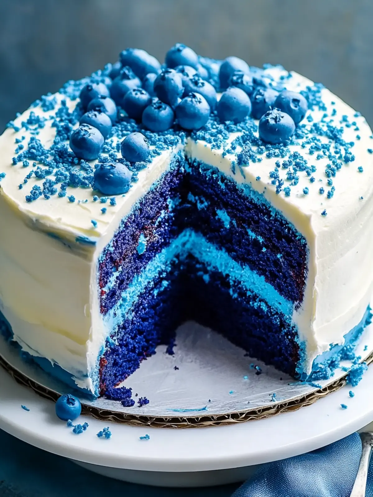 Decadent Divine Blue Velvet Cake with Creamy Frosting Bliss 4 Divine Blue Velvet Cake