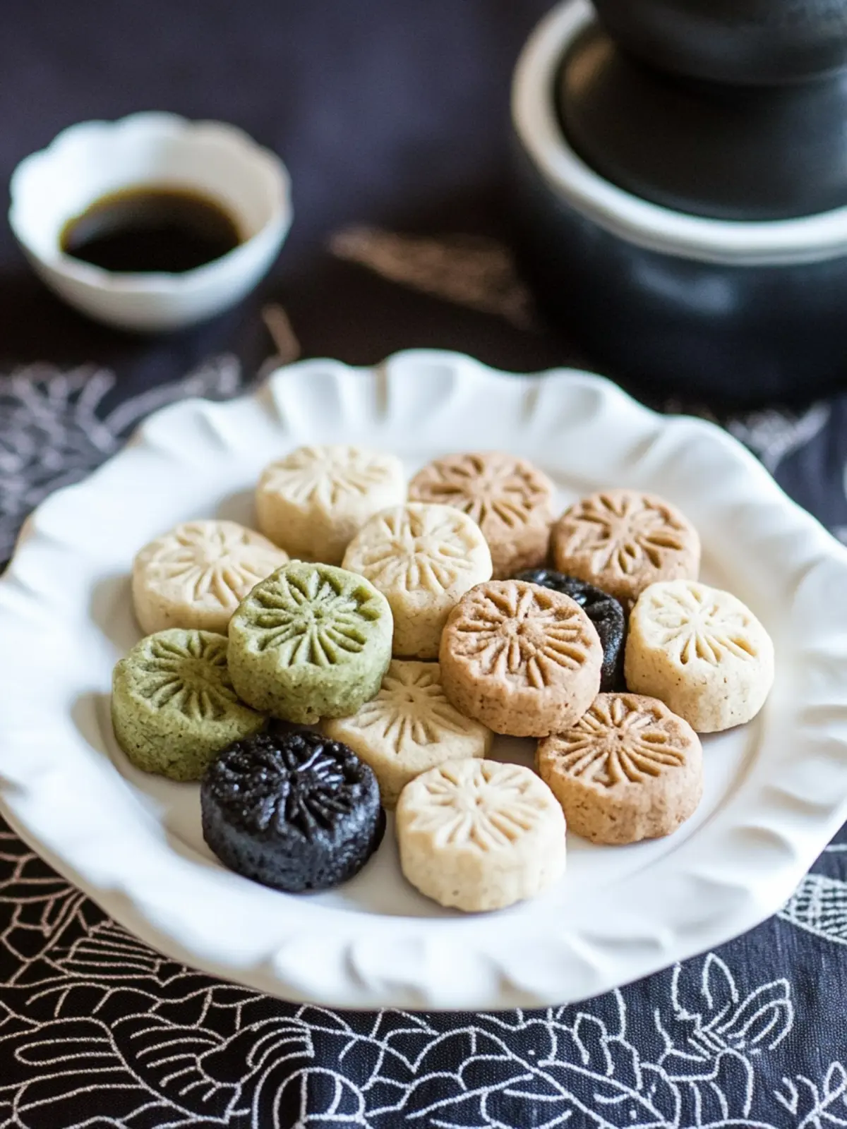 Delightful Korean Tea Cookies (Dasik) – No-Bake Vegan Treats 2 Korean Tea Cookies (Dasik)