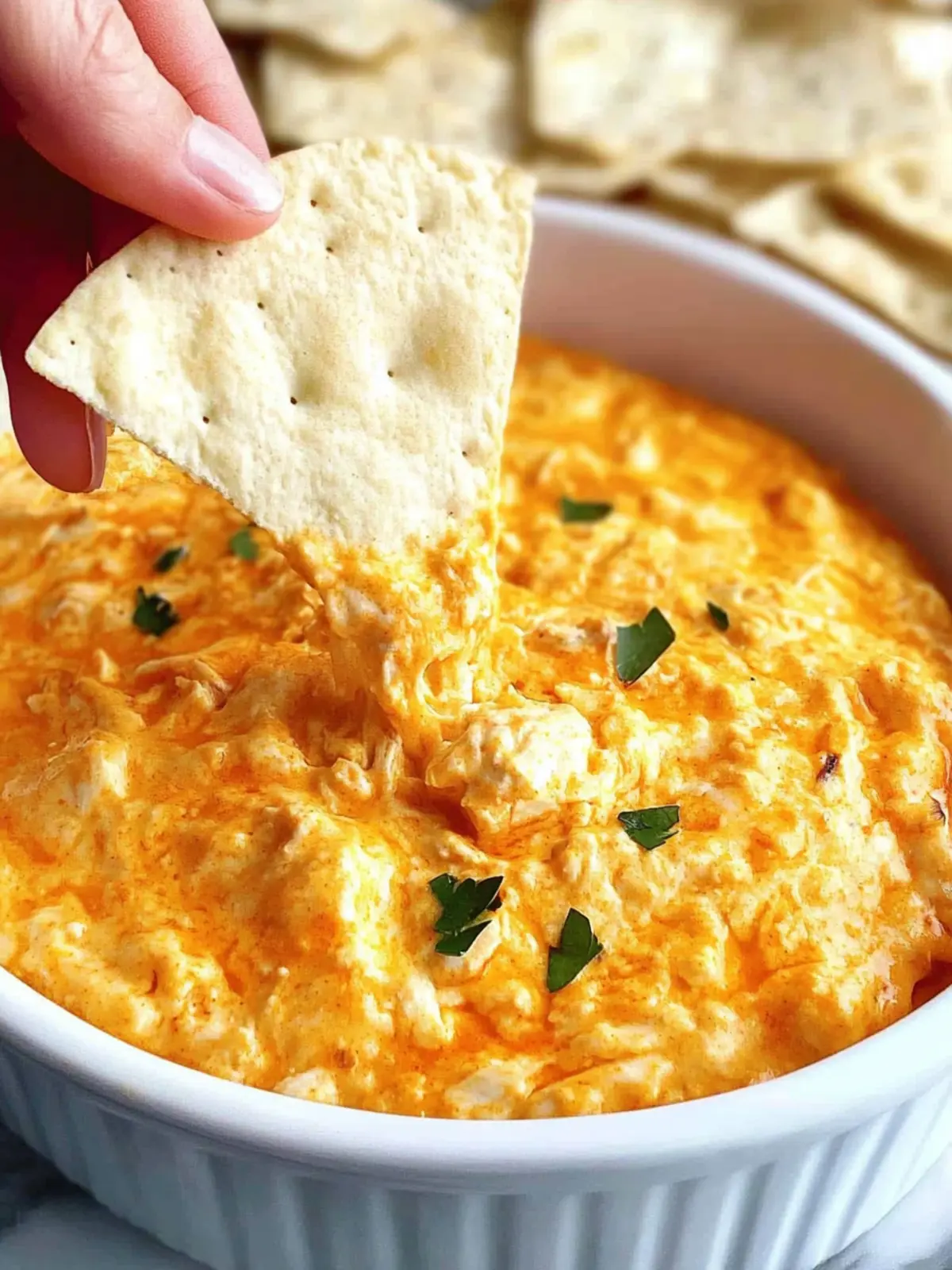 Oven Buffalo Chicken Dip