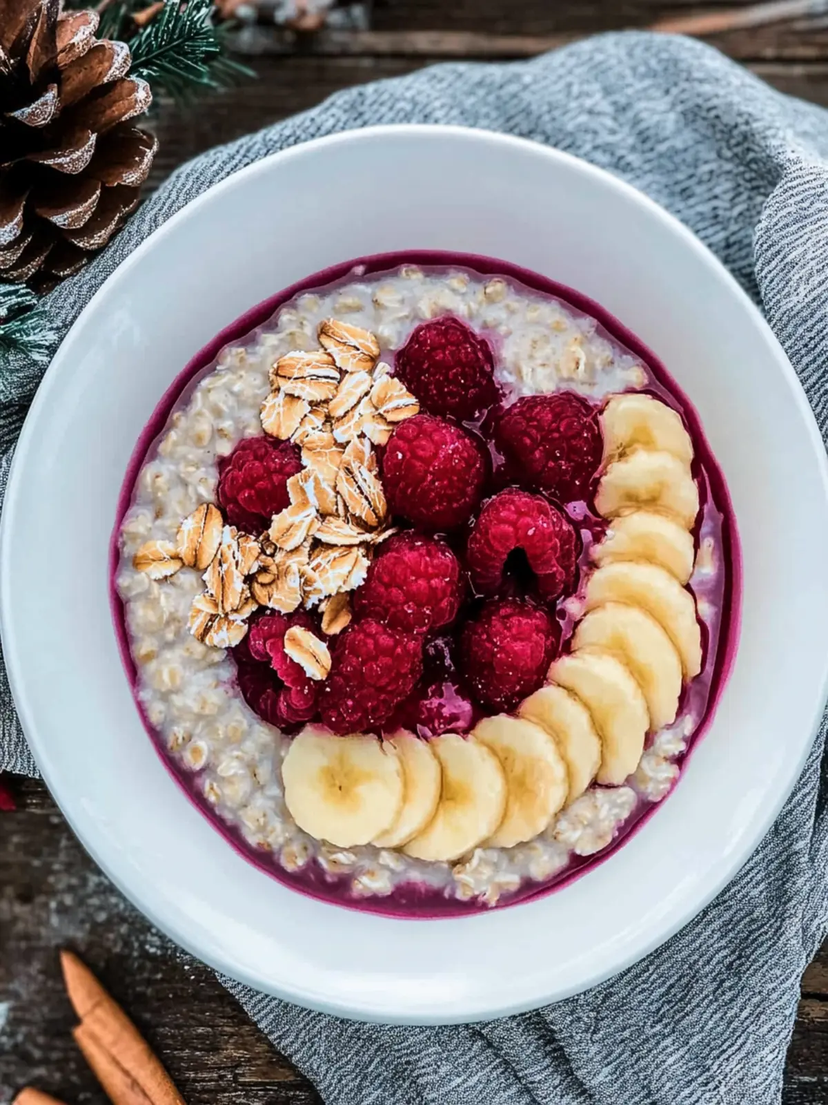 Cozy Christmas Oats Porridge with Cranberry Bliss and Crunch 3 Christmas Oats Porridge