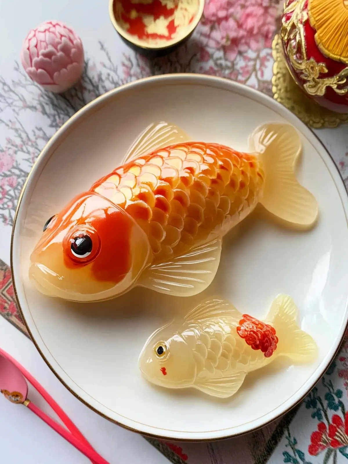 Festive CNY Koi Fish Jelly: Easy Dessert for Good Fortune 2 CNY Koi Fish Jelly (Easy Chinese New Year Dessert)
