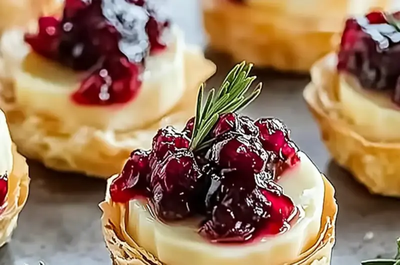 Brie Bites with Cranberry
