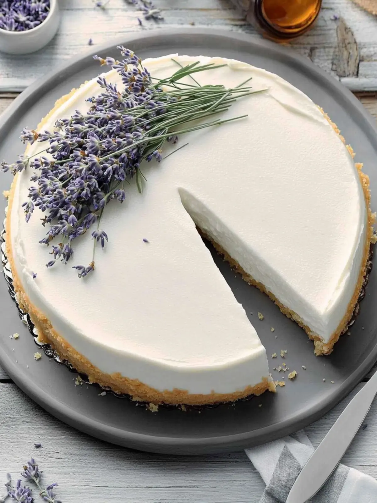 Lavender Honey Cheesecake