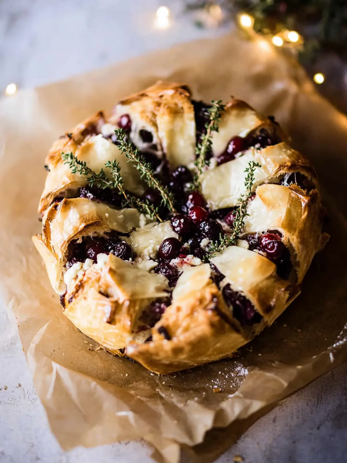 Cranberry Brie Pull Apart Bread