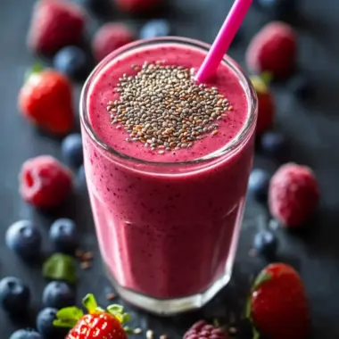 Delicious Berry Smoothie with Flaxseed for a Healthy Boost 9 Berry Smoothie with Flaxseed