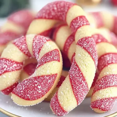 Festive Candy Cane Cookies with a Twist of Peppermint Bliss 10 Candy Cane Cookies