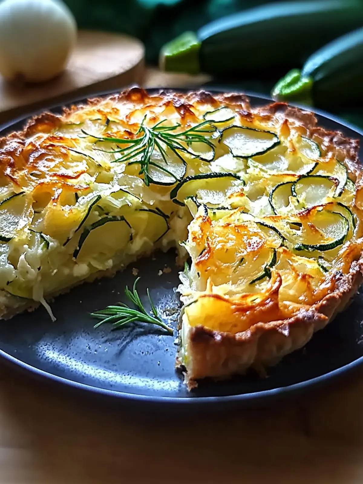Zucchini Onion Pie: A Savory Crust That's Simply Irresistible 2 Zucchini Onion Pie