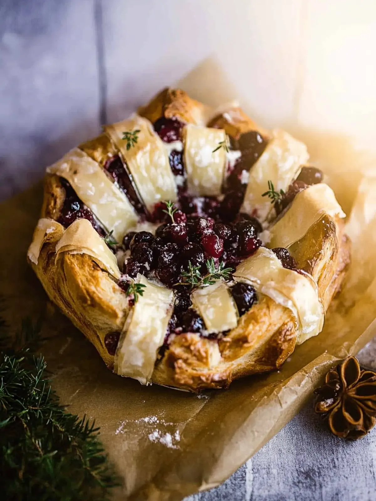 Cranberry Brie Pull Apart Bread