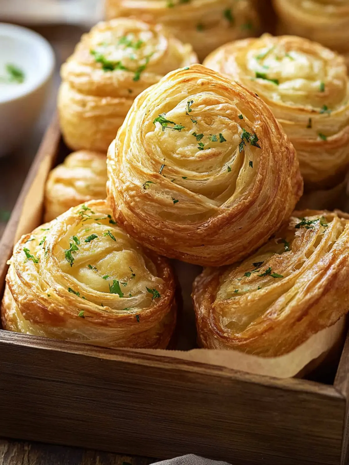 Cheesy Garlic Cruffin