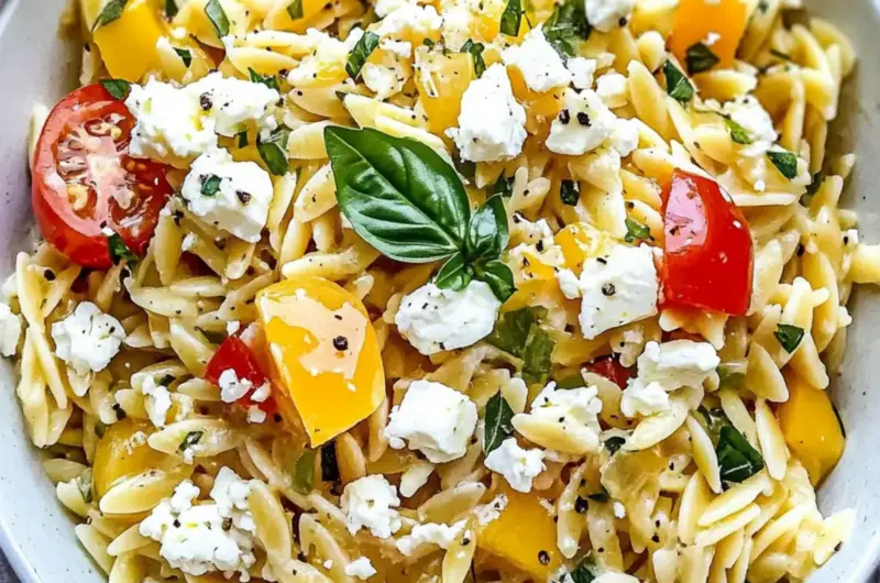 Lemon Honey Orzo With Feta
