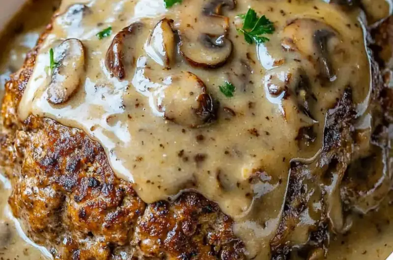 Meatloaf with Mushroom Gravy