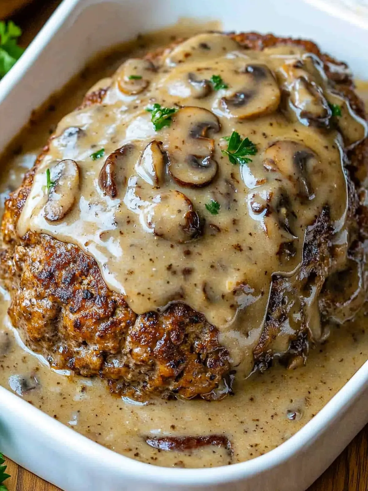 Mouthwatering Meatloaf with Mushroom Gravy for Family Comfort 5 Meatloaf with Mushroom Gravy