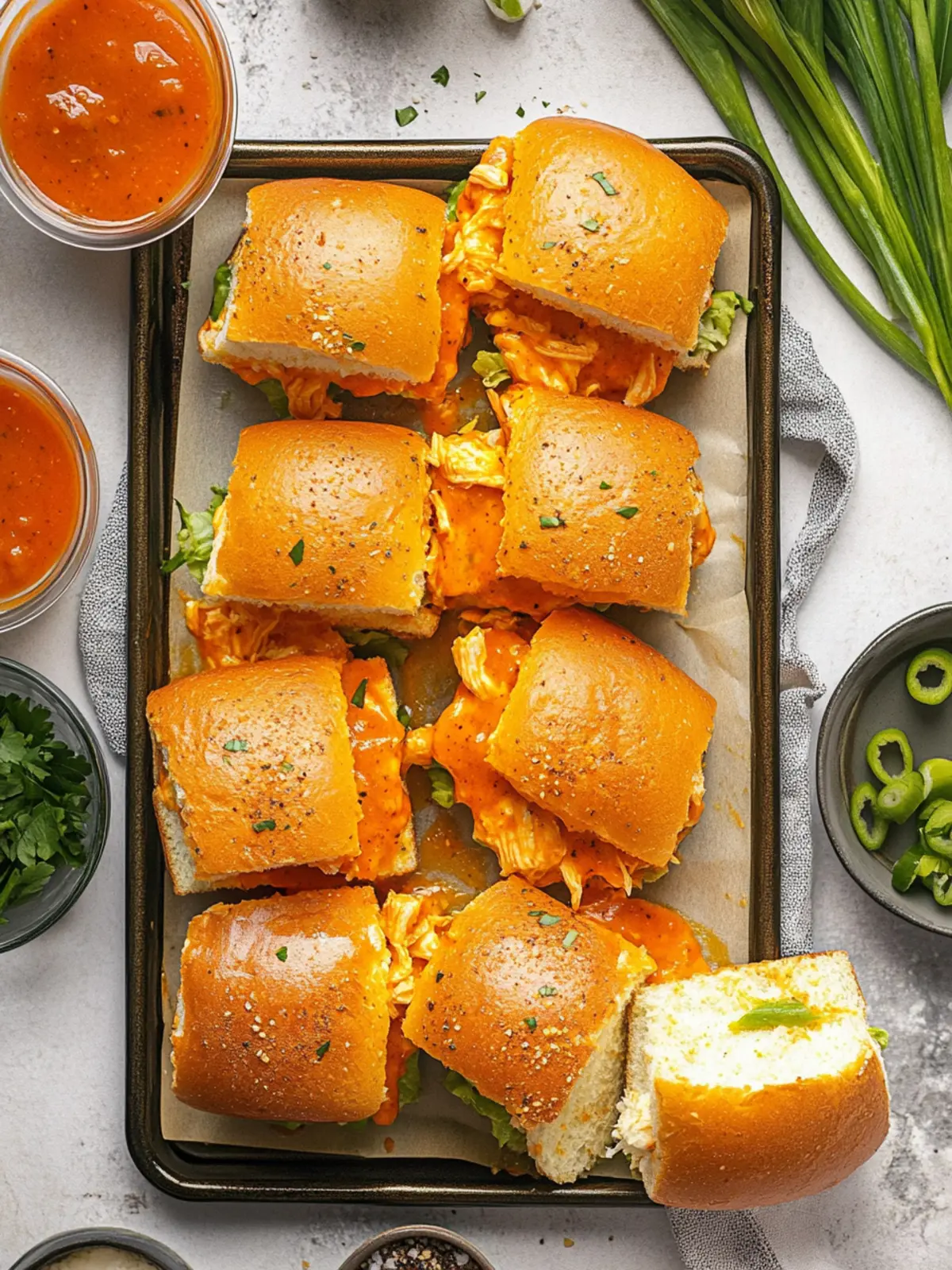 Sheet Pan Buffalo Chicken Sliders for Epic Snack Nights 2 Sheet Pan Buffalo Chicken Sliders