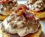 Crispy Bacon Sausage Gravy Chaos Biscuits for Brunch Bliss