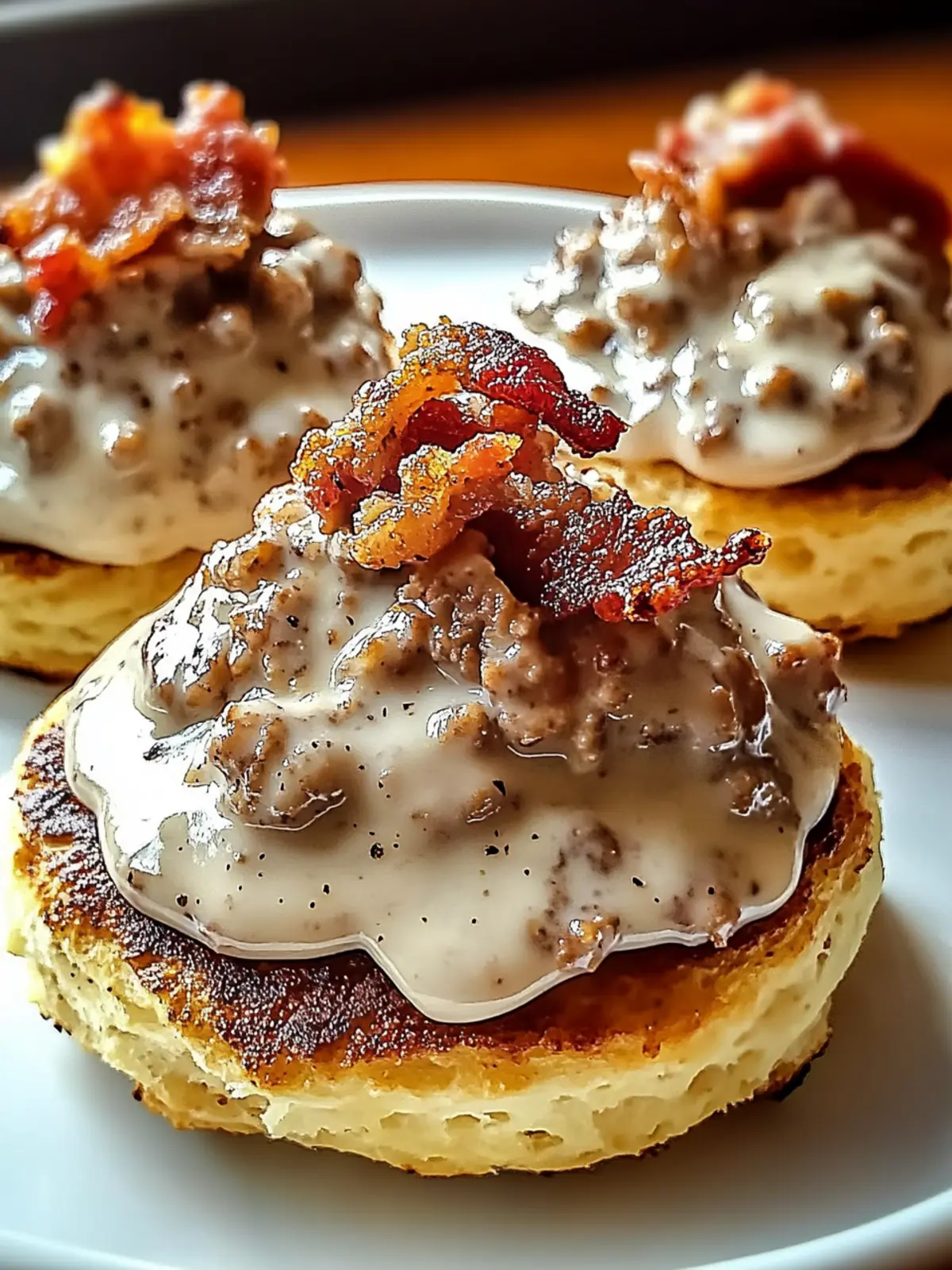 Crispy Bacon Sausage Gravy Chaos Biscuits for Brunch Bliss 5 Crispy Bacon Sausage Gravy Chaos Biscuits