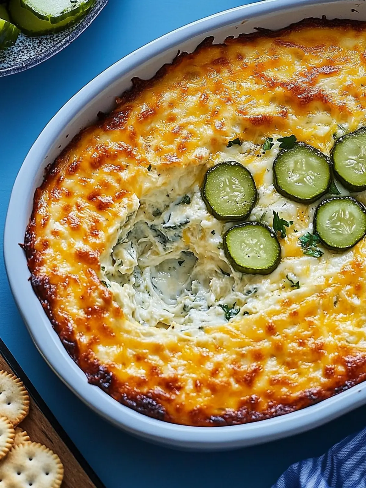 Delicious Hot Pickle and Cheese Cracker Dip That's Irresistible 4 Hot Pickle and Cheese Cracker Dip