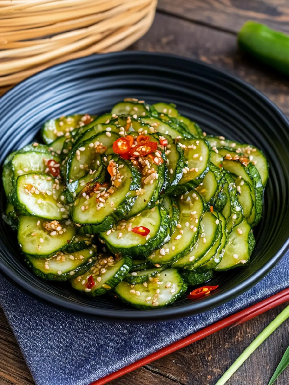 Zesty Asiatischer Gurkensalat mit Chili & Sesam for Fresh Flavor 3 Asiatischer Gurkensalat mit Chili & Sesam