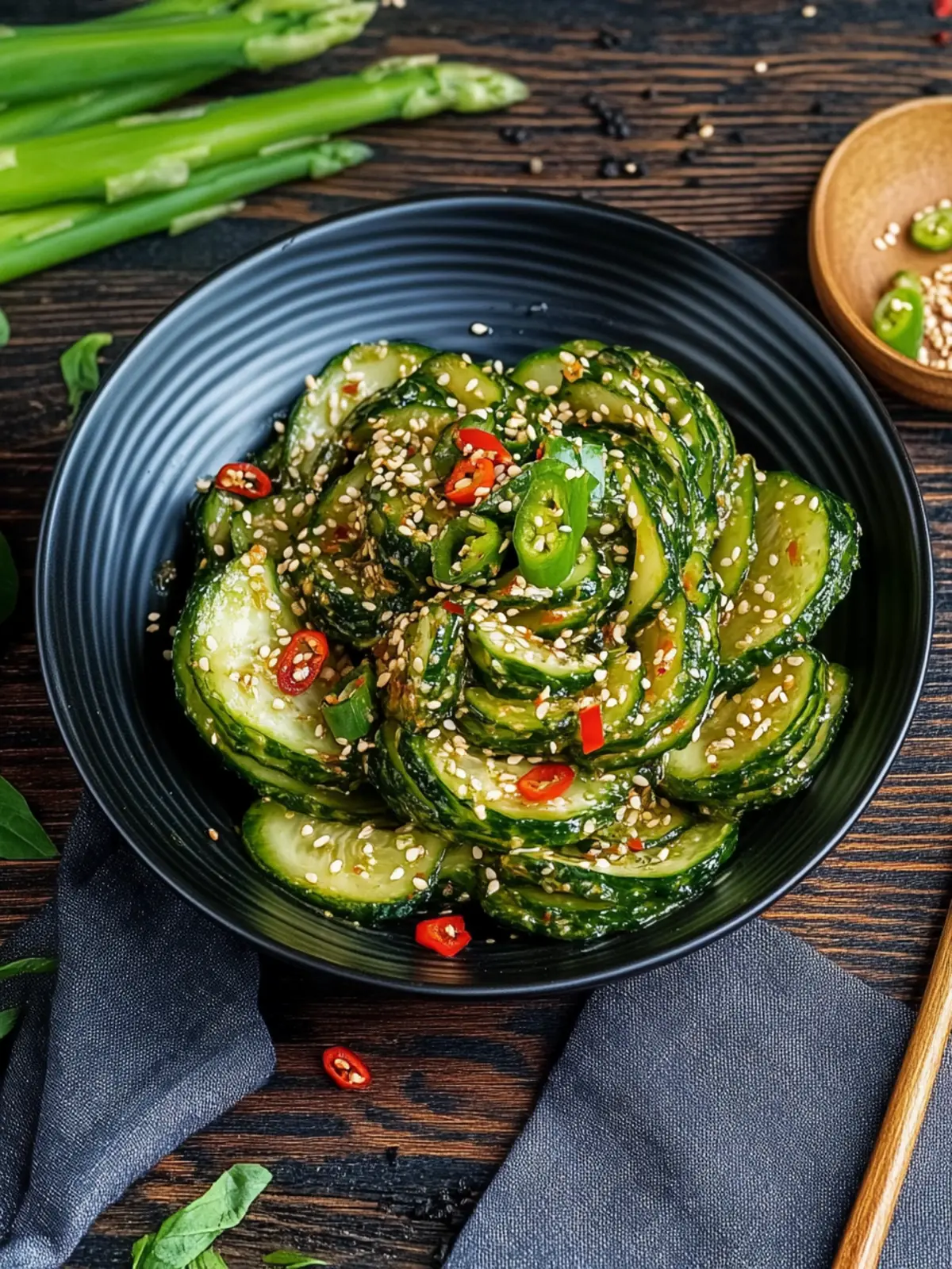 Zesty Asiatischer Gurkensalat mit Chili & Sesam for Fresh Flavor 4 Asiatischer Gurkensalat mit Chili & Sesam