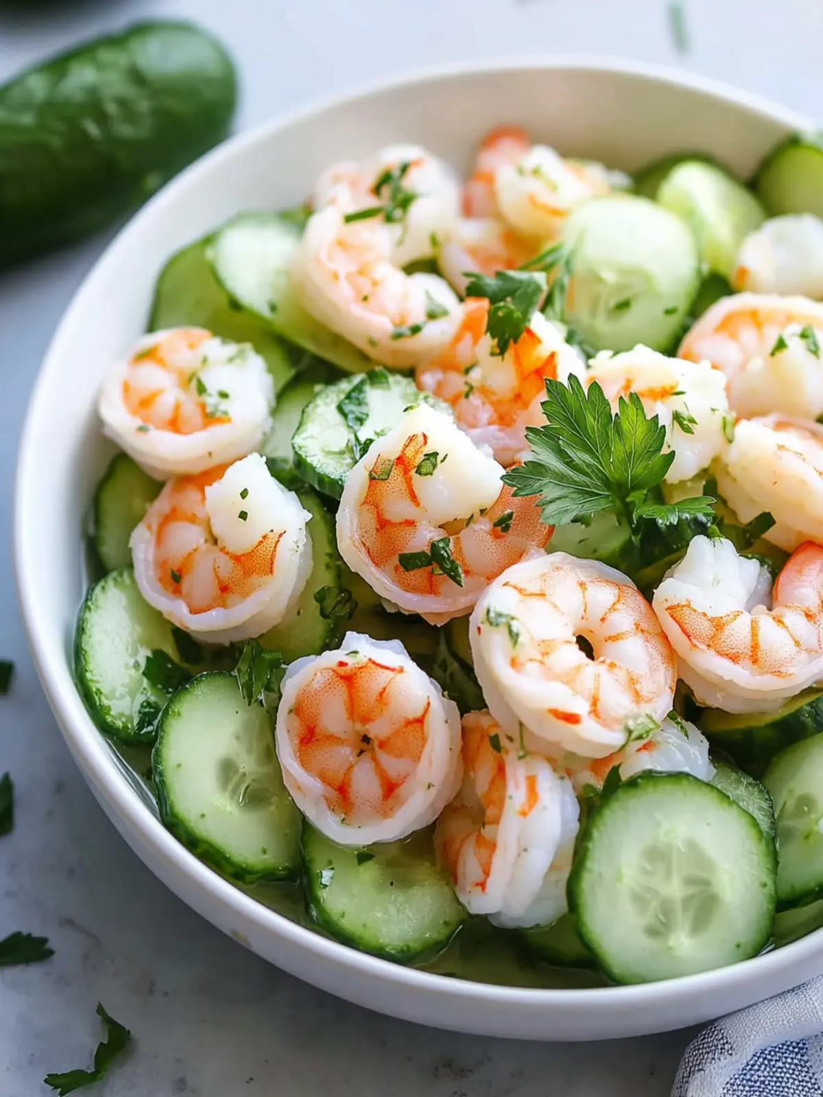 Cucumber Shrimp Salad That's Perfect for Hot Summer Days 2 Cucumber Shrimp Salad