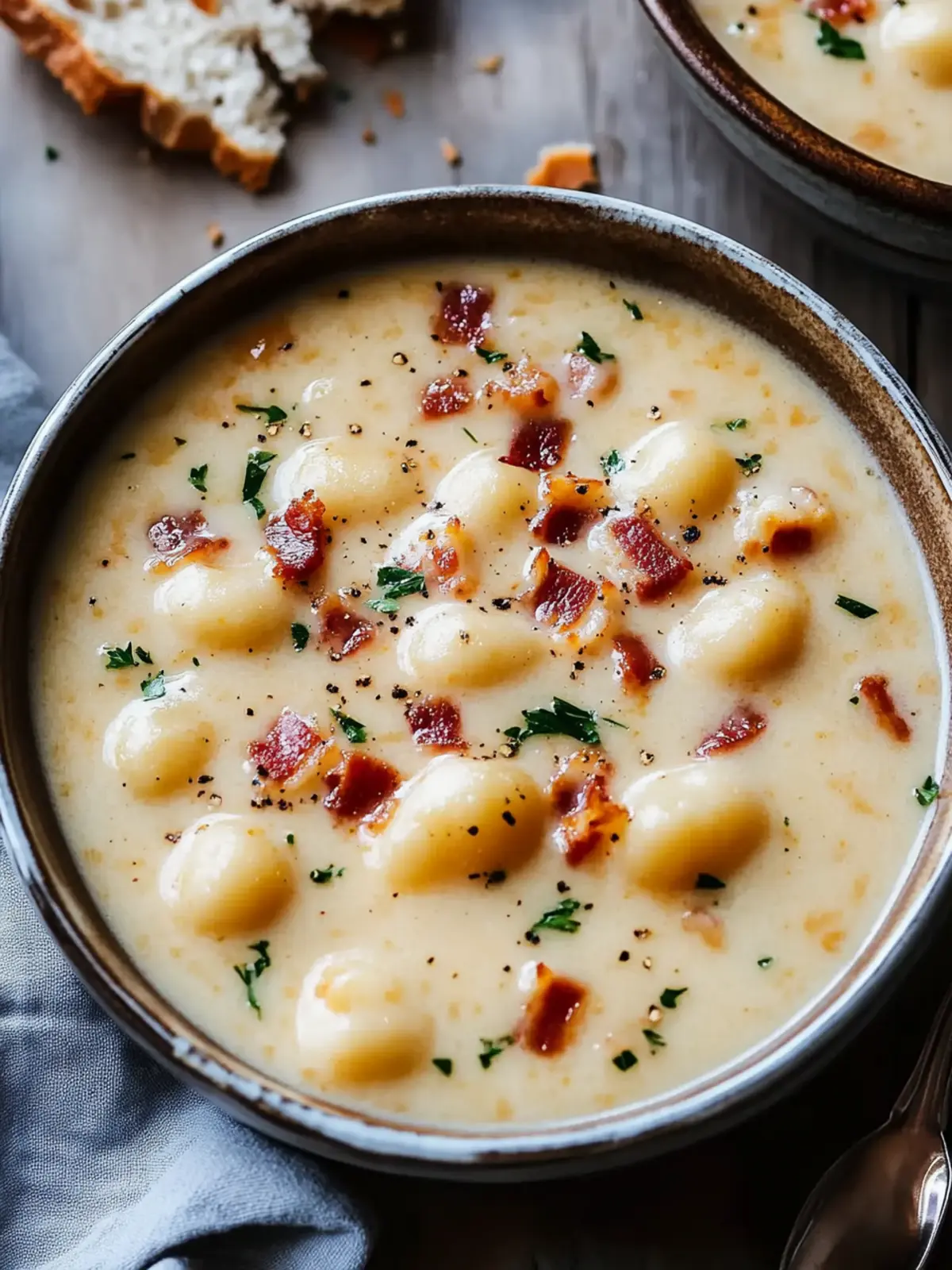 Bacon Cheddar Gnocchi Soup: Creamy Comfort in 38 Minutes 4 Bacon Cheddar Gnocchi Soup
