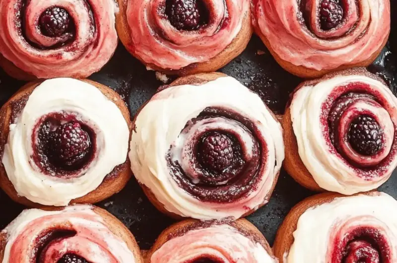 Berry chocolate cinnamon rolls