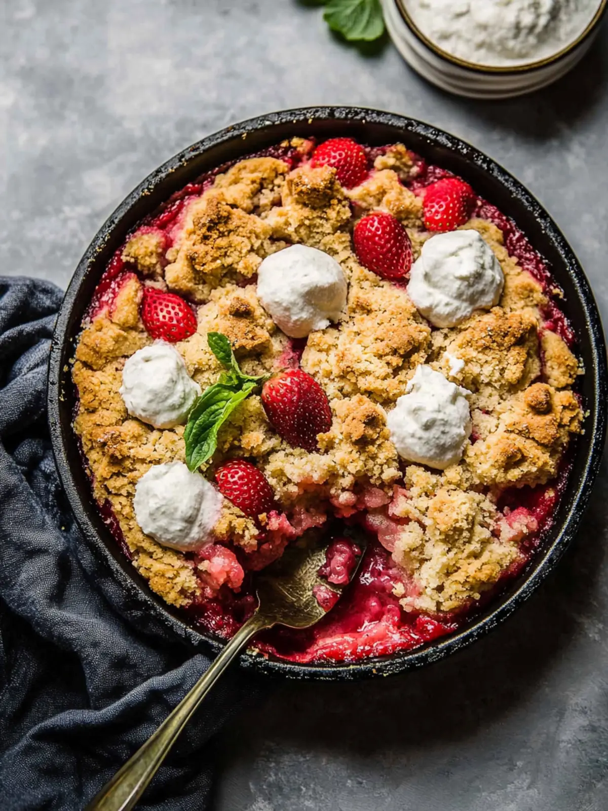 Spring Bliss: Irresistible Strawberry Rhubarb Cobbler Recipe 3 Strawberry Rhubarb Cobbler