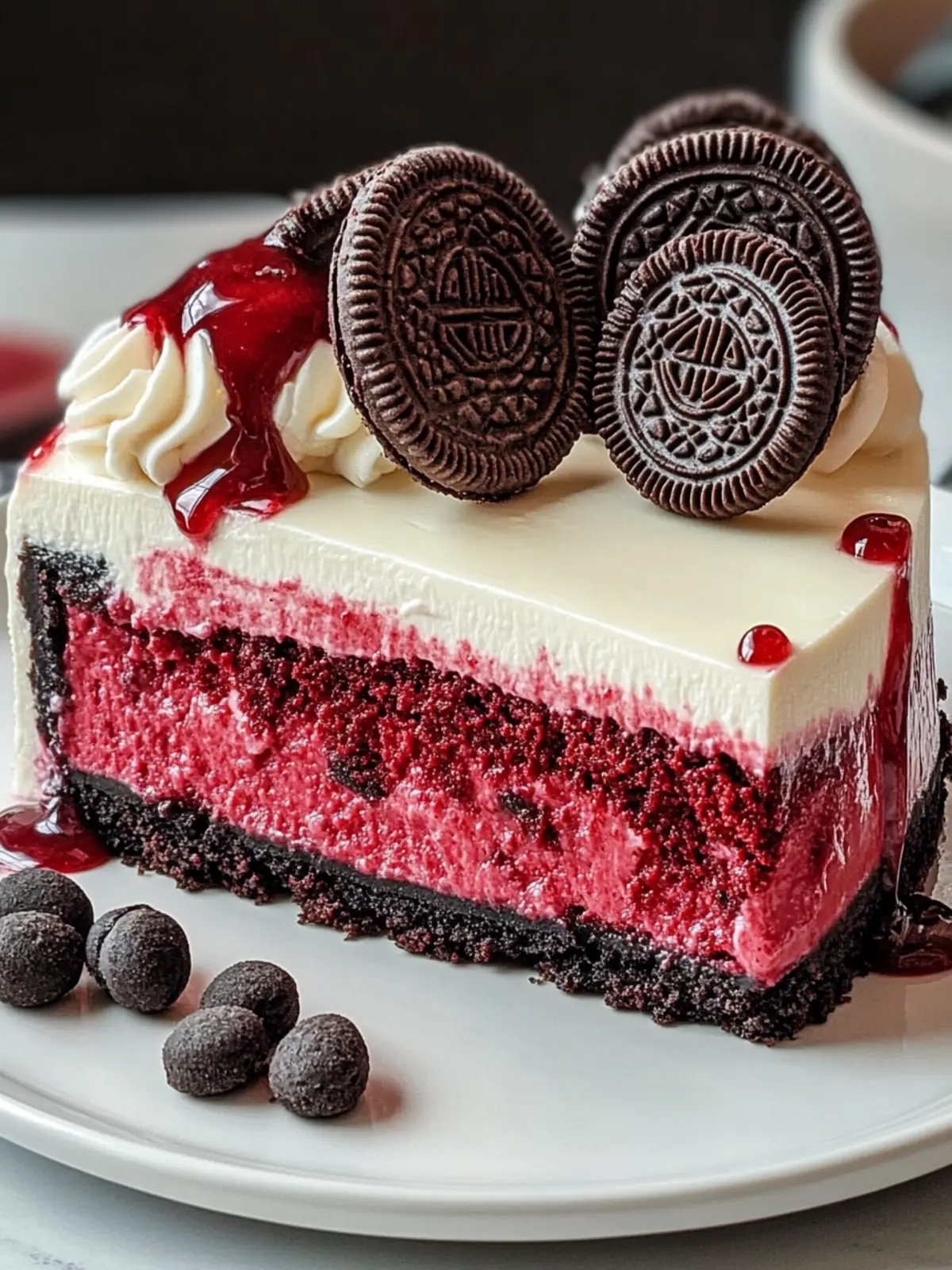 Decadent Red Velvet Oreo Cheesecake for Unforgettable Celebrations 4 Red Velvet Oreo Cheesecake