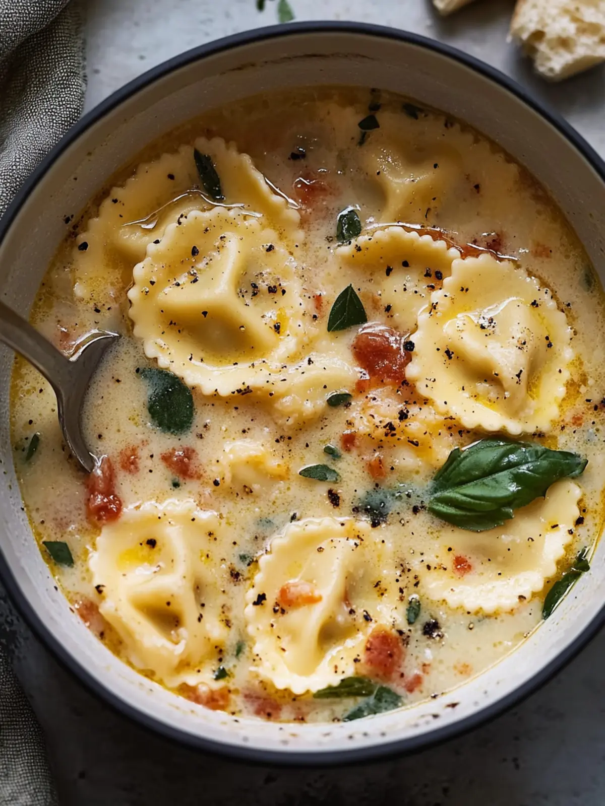 Creamy Tuscan Ravioli Soup: Your Cozy Weeknight Comfort 3 Tuscan Ravioli Soup