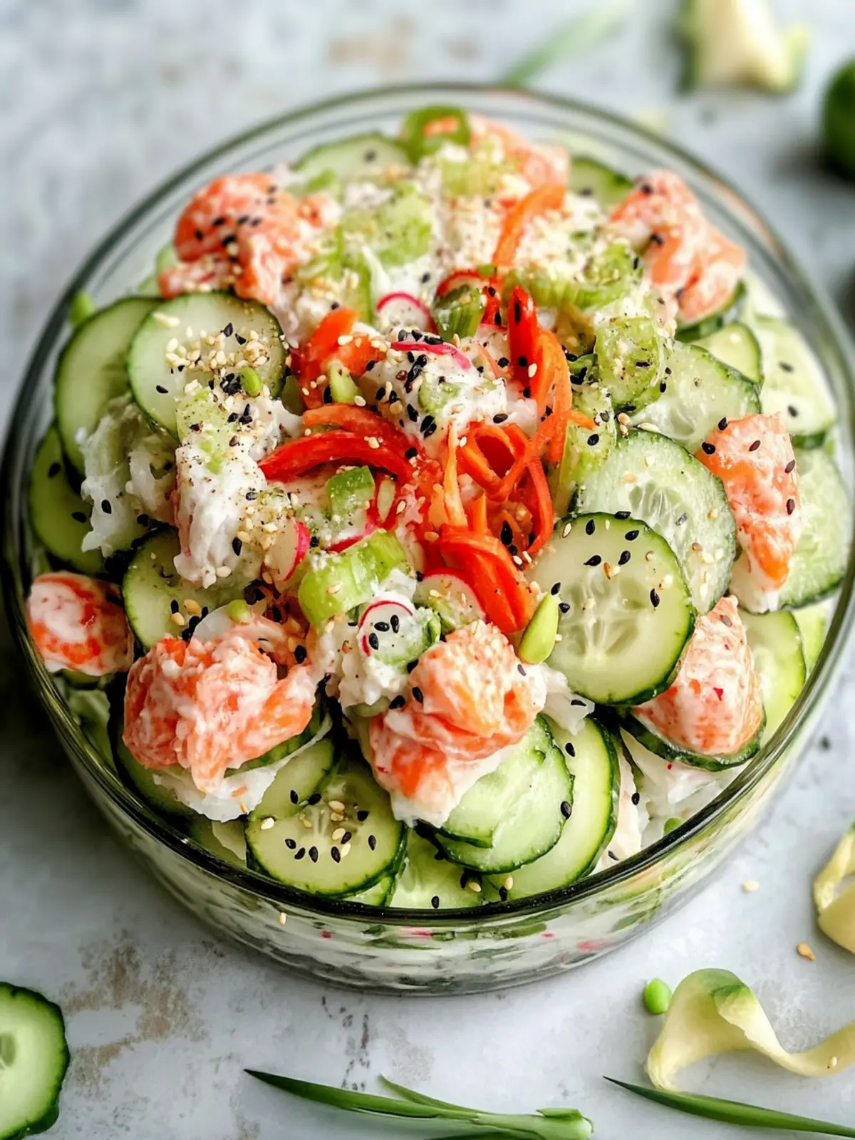 California Roll Cucumber Salad: A Fresh Twist on Sushi Delight 3 California Roll Cucumber Salad