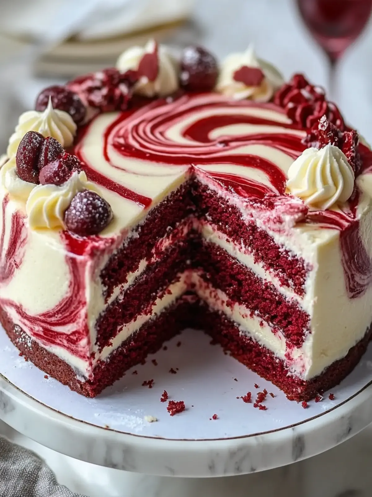 Decadent Red Velvet Cheesecake Swirl Cake You’ll Adore 4 Red Velvet Cheesecake Swirl Cake