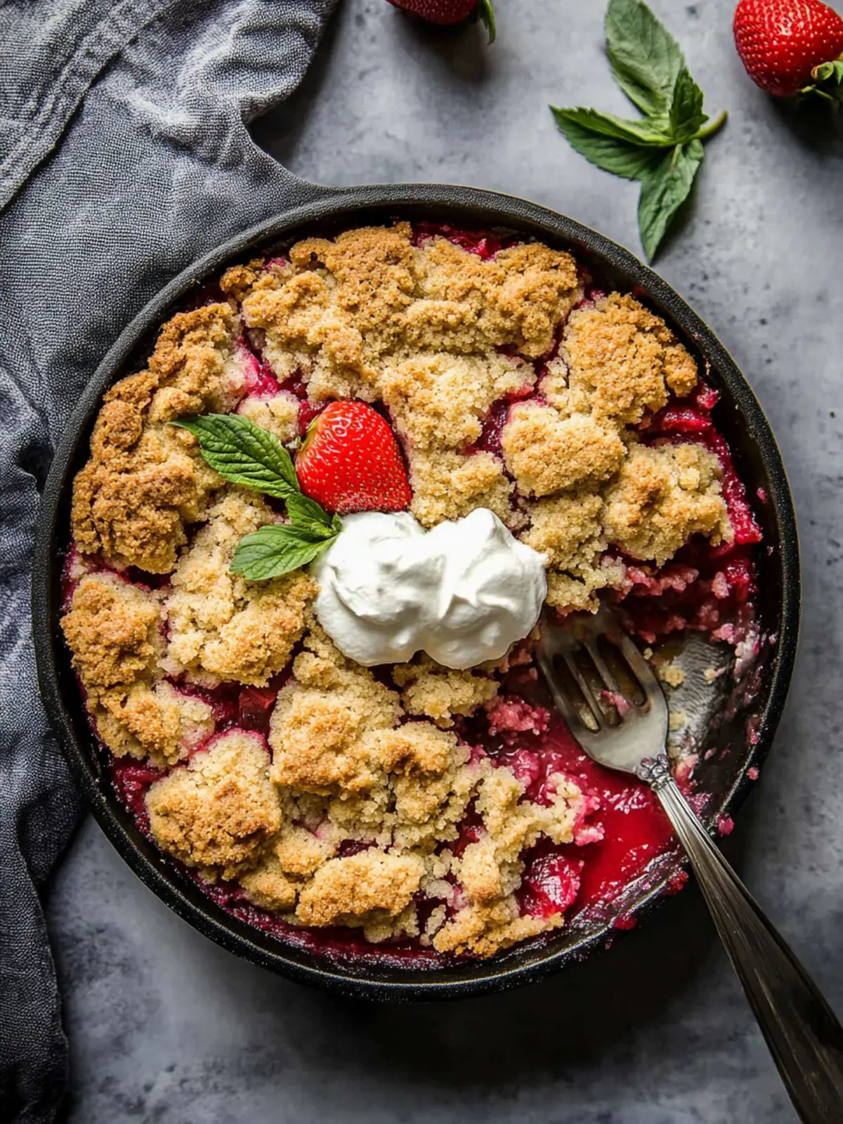 Spring Bliss: Irresistible Strawberry Rhubarb Cobbler Recipe 2 Strawberry Rhubarb Cobbler