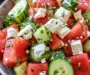 Refreshing Watermelon with Cucumber and Feta Salad Delight