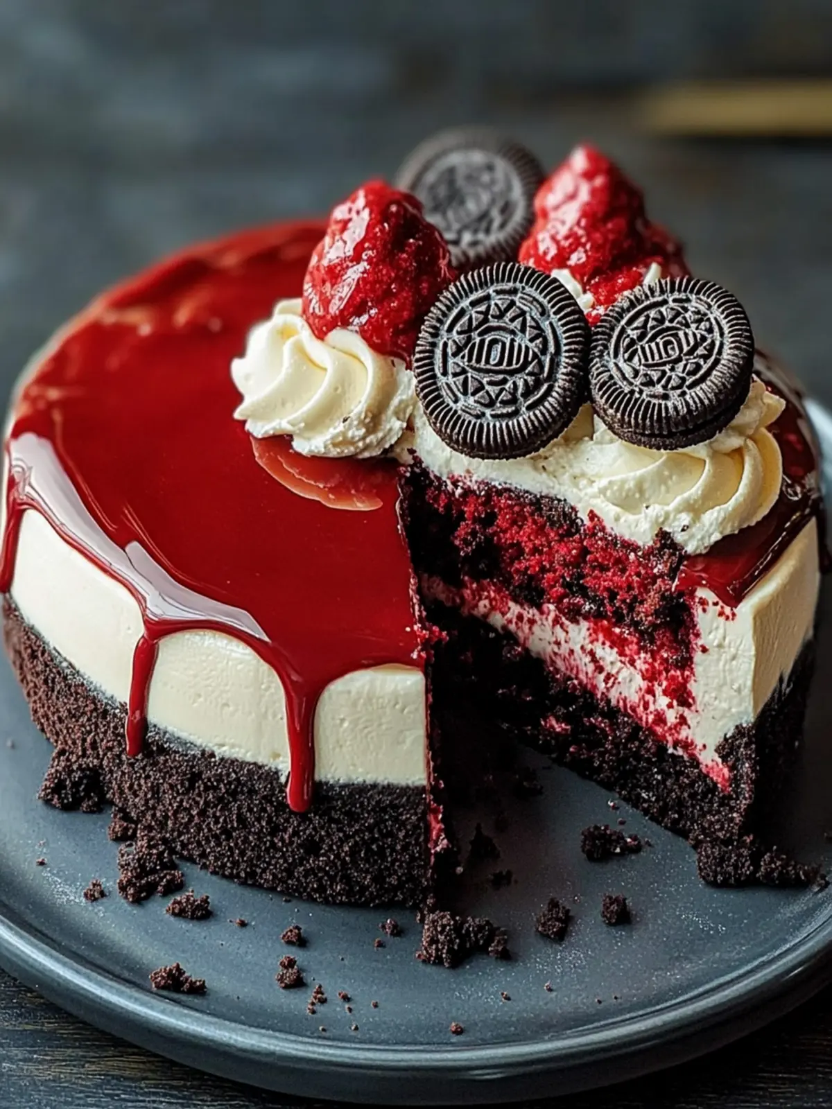 Decadent Red Velvet Oreo Cheesecake for Unforgettable Celebrations 2 Red Velvet Oreo Cheesecake