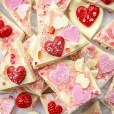 Decadent White Chocolate Valentine’s Day Bark Recipe You'll Love 9 White Chocolate Valentine’s Day Bark