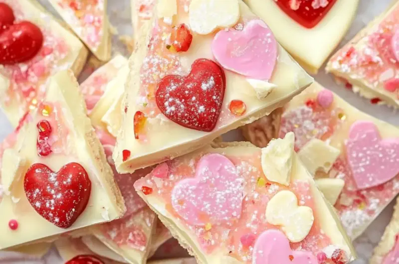 White Chocolate Valentine’s Day Bark