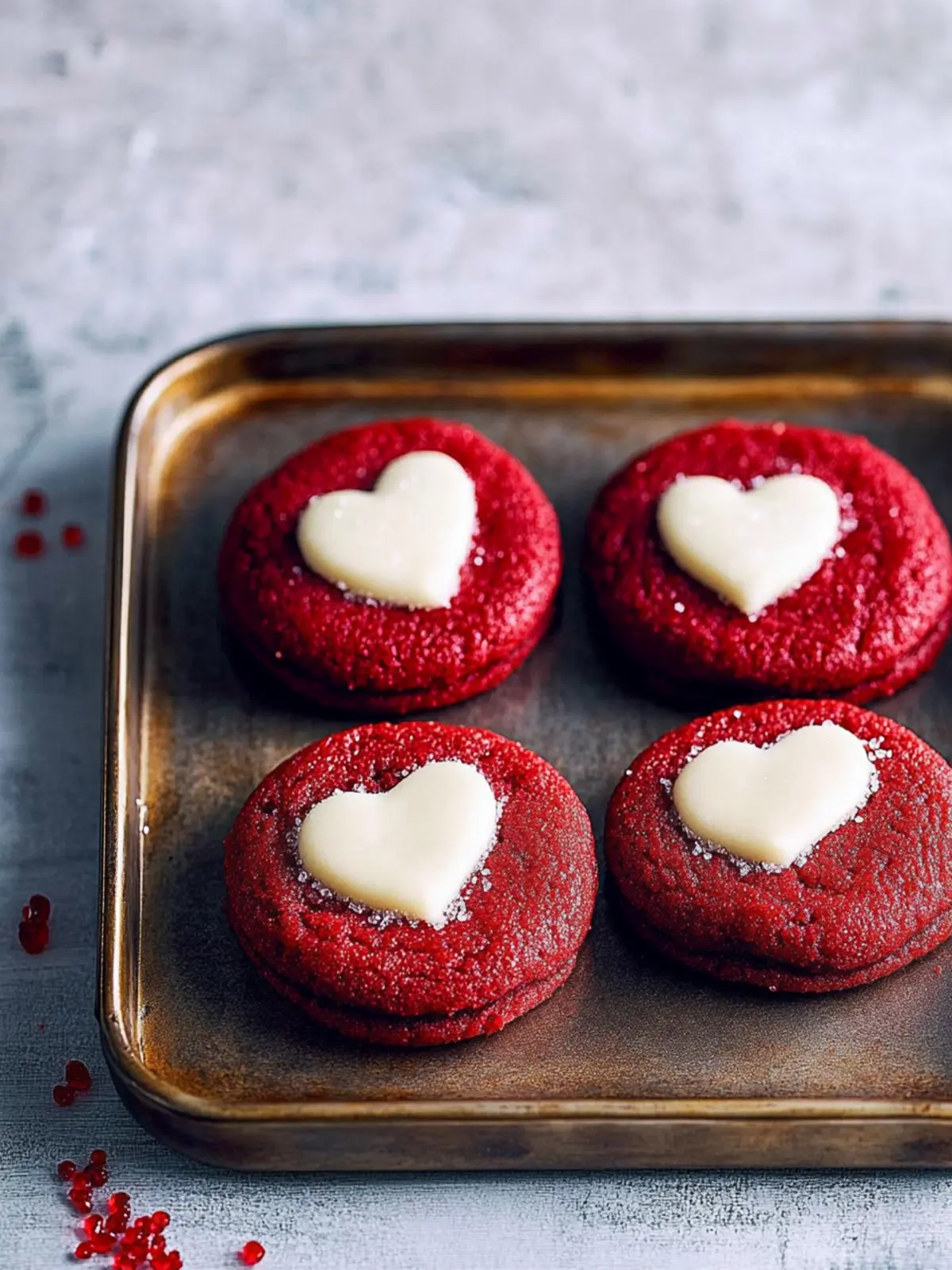 Red Velvet Sugar Cookies with Peanut Butter Hearts Delight 2 Red Velvet Sugar Cookies