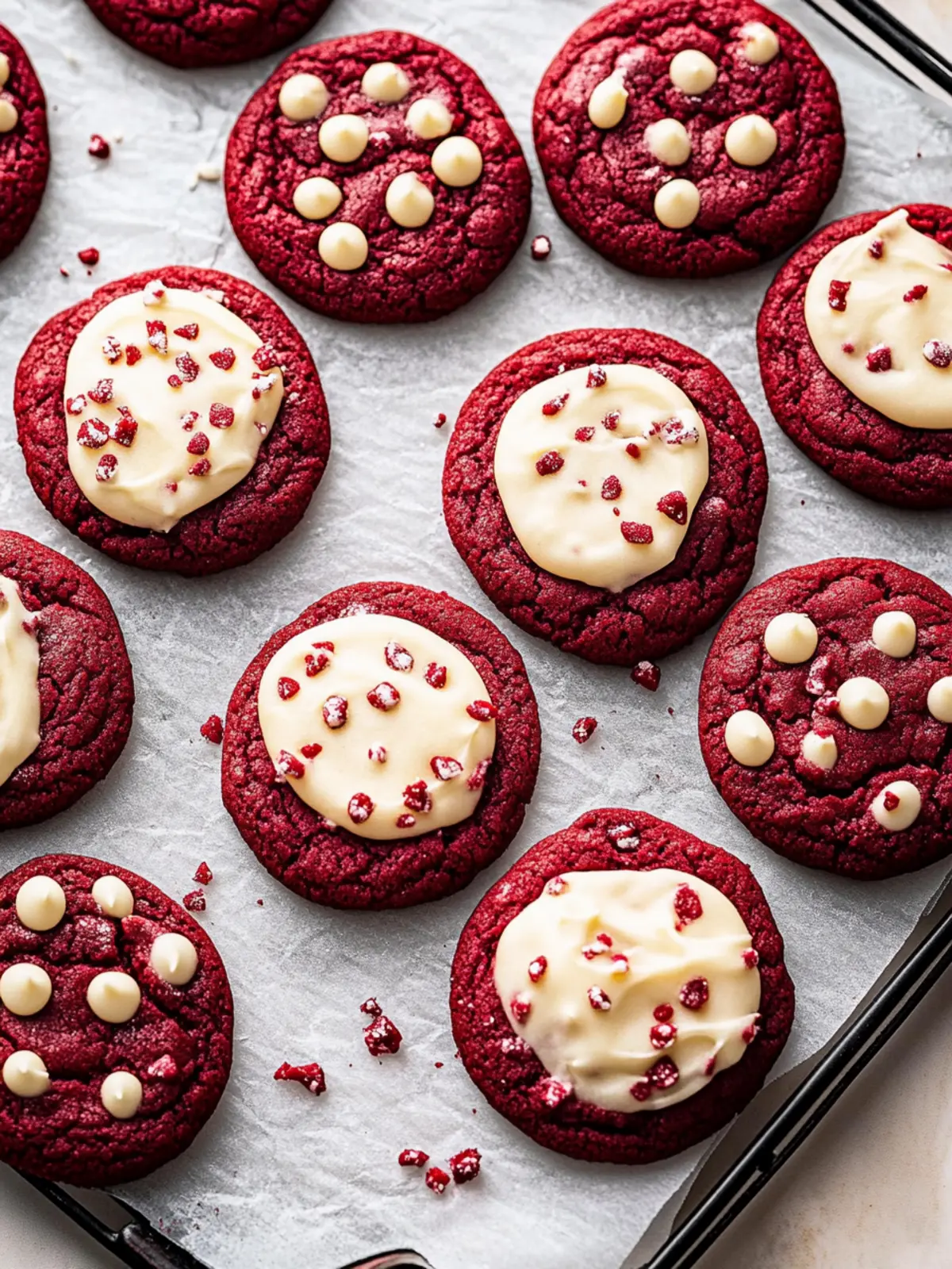Chewy Red Velvet Cookies with White Chocolate Bliss 4 Red Velvet Cookies