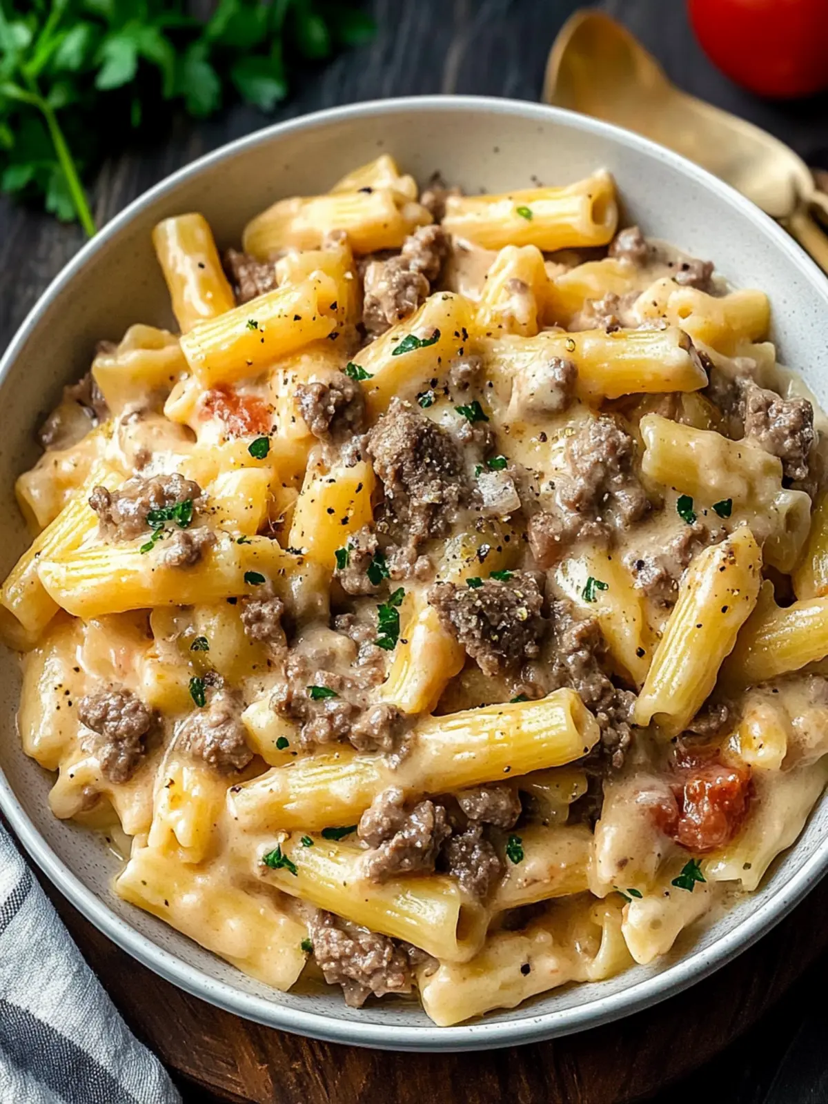 Creamy Beef Pasta That Will Warm Your Heart on Chilly Nights 4 Creamy Beef Pasta