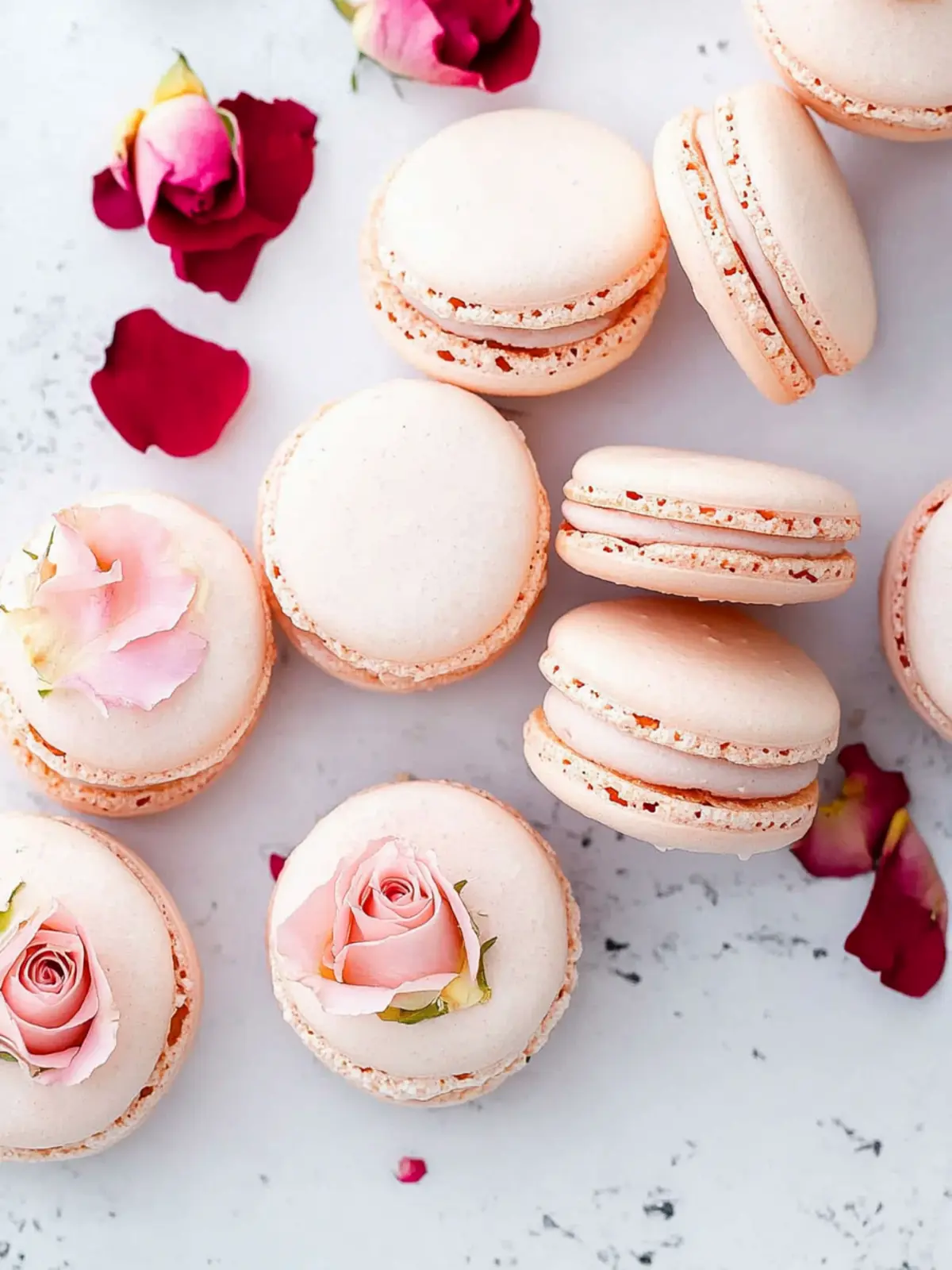 Delightful White Chocolate Rose Macarons for Every Occasion 5 White Chocolate Rose Macarons