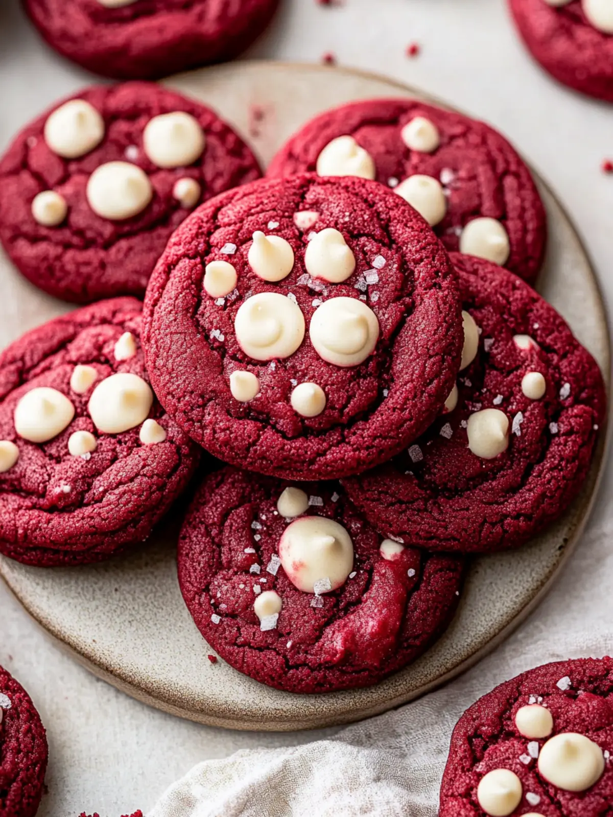 Chewy Red Velvet Cookies with White Chocolate Bliss 5 Red Velvet Cookies