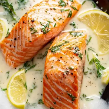 Creamy Salmon with Herb Sauce Ready in Just 15 Minutes 9 Salmon with Herb