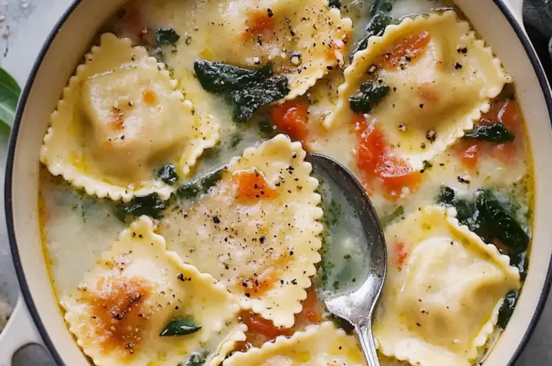 Tuscan Ravioli Soup