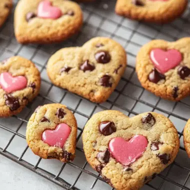Heart Shaped Chocolate Chip Cookies Ready in 30 Minutes! 10 Heart Shaped Chocolate Chip Cookies