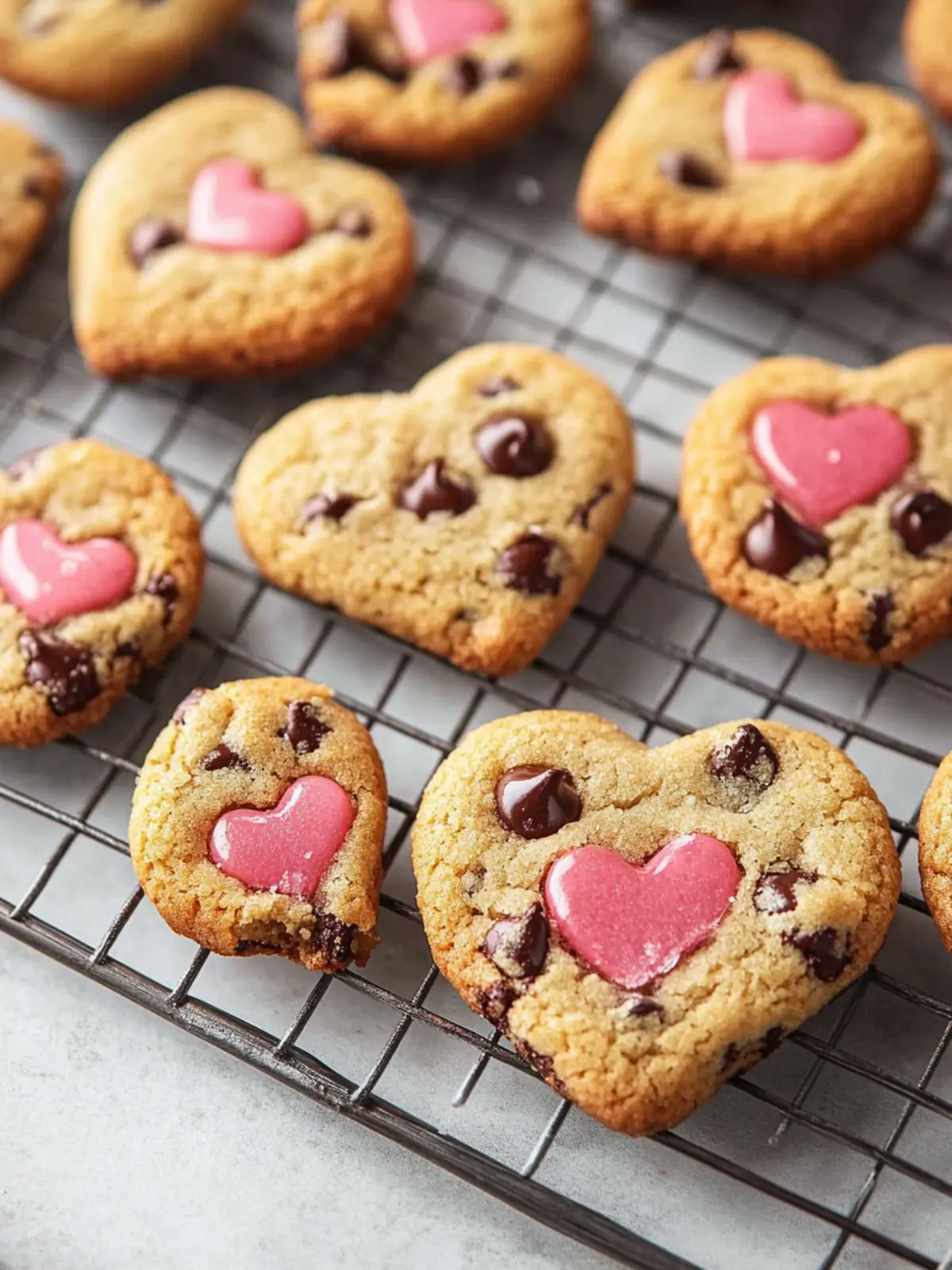 Heart Shaped Chocolate Chip Cookies Ready in 30 Minutes! 5 Heart Shaped Chocolate Chip Cookies