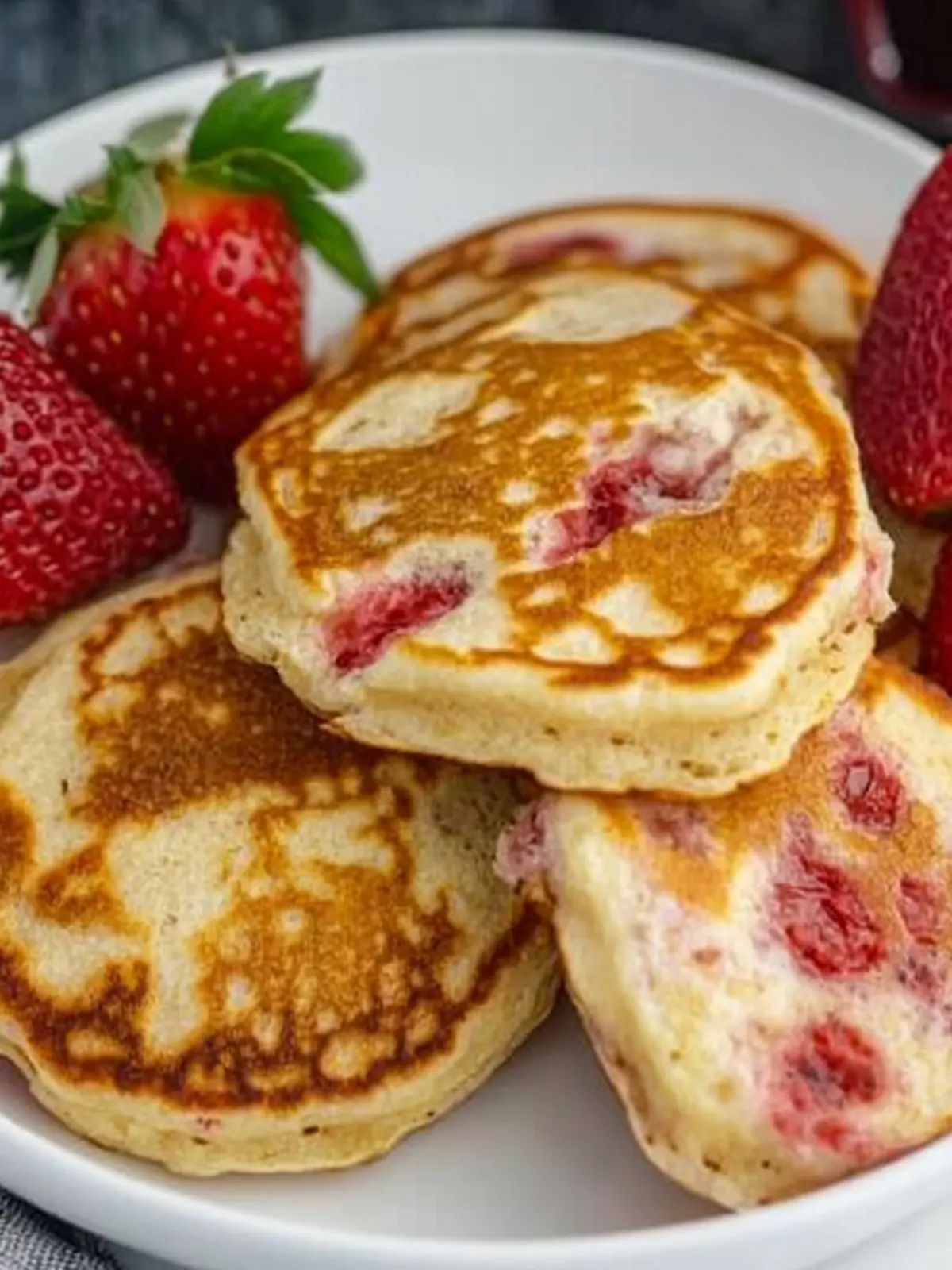 Fluffy Strawberry Pancakes Perfect for Cozy Mornings 3 Strawberry Pancakes